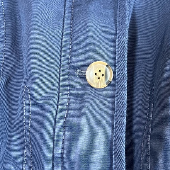 BODEN US12 Moto Utility Cotton Button Front Full Zip Padstow Navy Jacket Coat - Picture 3 of 12